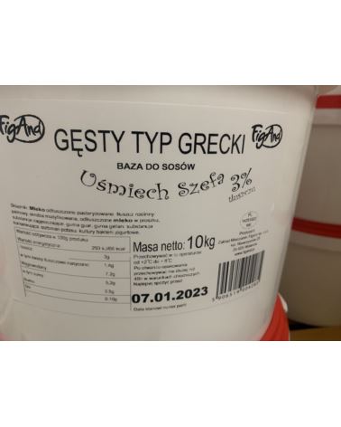 PRODUKT GĘSTY TYP GRECKI 3% /10kg/ wiadro