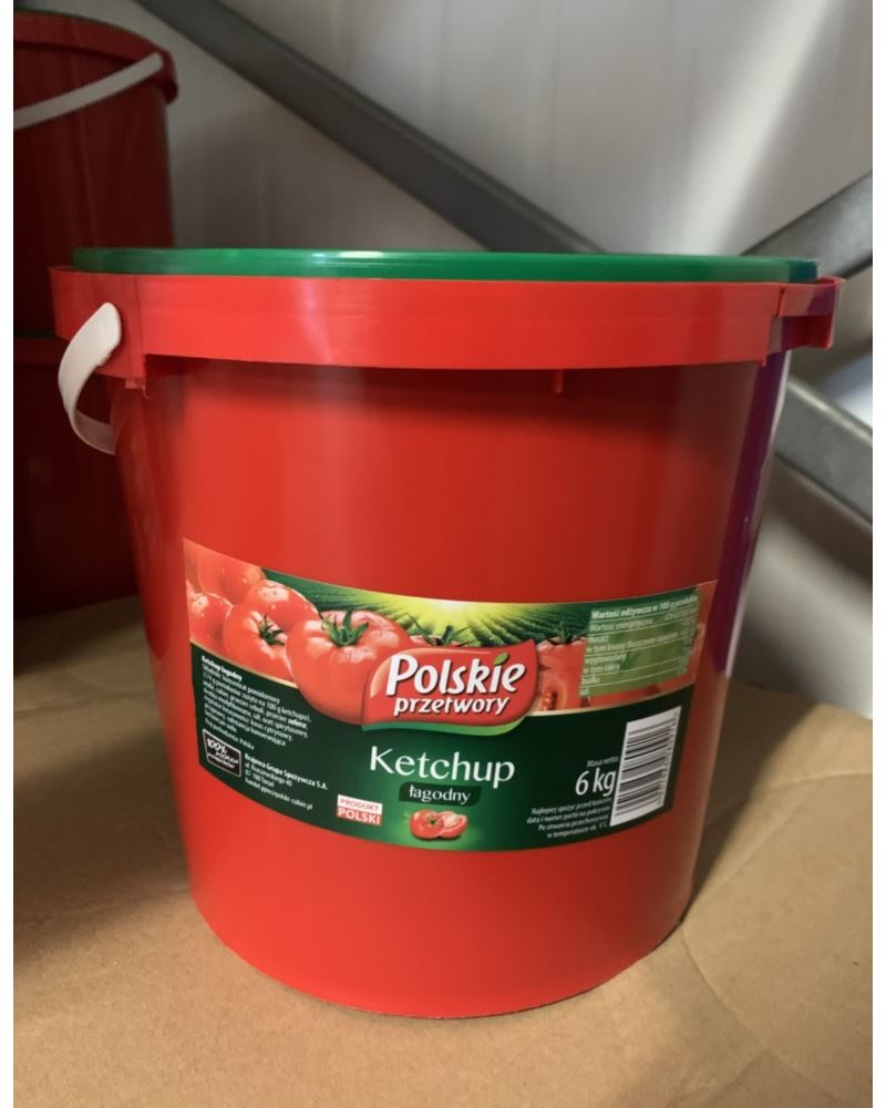 KETCHUP ŁAGODNY WIADRO /6kg/ PRZETWORY POLSKIE