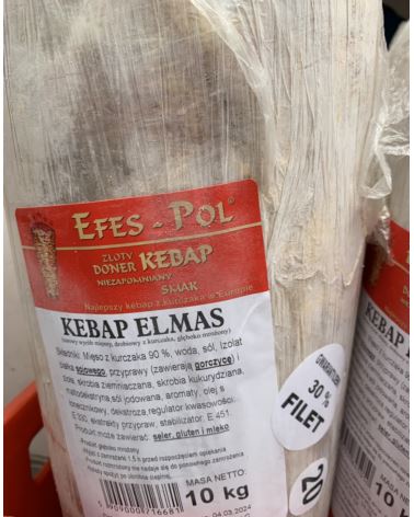 KEBAP ELMAS /10kg/ 30% drobiowy z kurczka